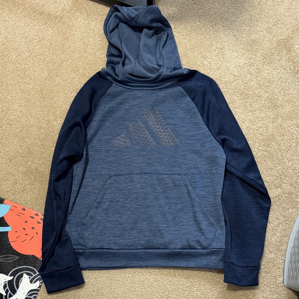 Boys Adidas Two-Tone Blue Pullover